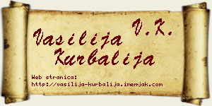 Vasilija Kurbalija vizit kartica